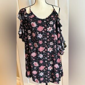 American Eagle Outfitters Cold Shoulder on/off Shoulder Floral Dress. Sz M
